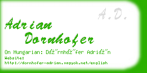 adrian dornhofer business card